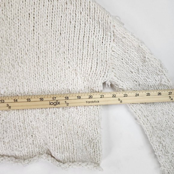 Urban Outfitters Sweater Womens Small Ivory Preppy Chunky Knit Crop Pull Over - Picture 6 of 11